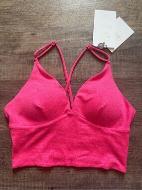 Bombshell sportswear Pink Bralette Crop Top / sports bra size M